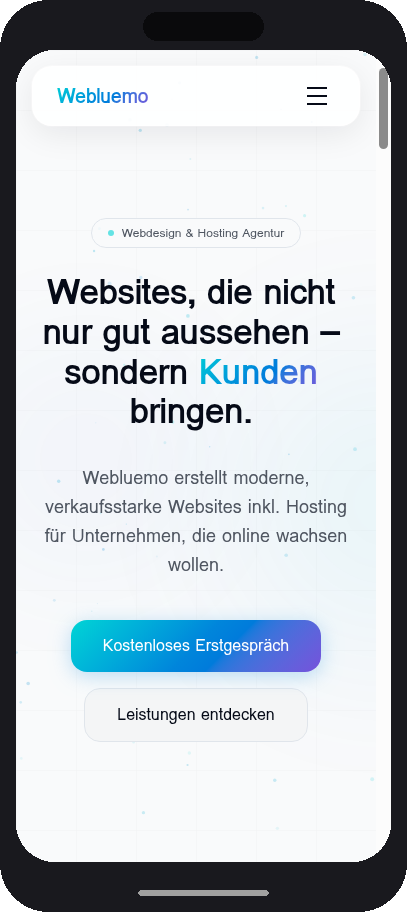 Webluemo Mobile Website