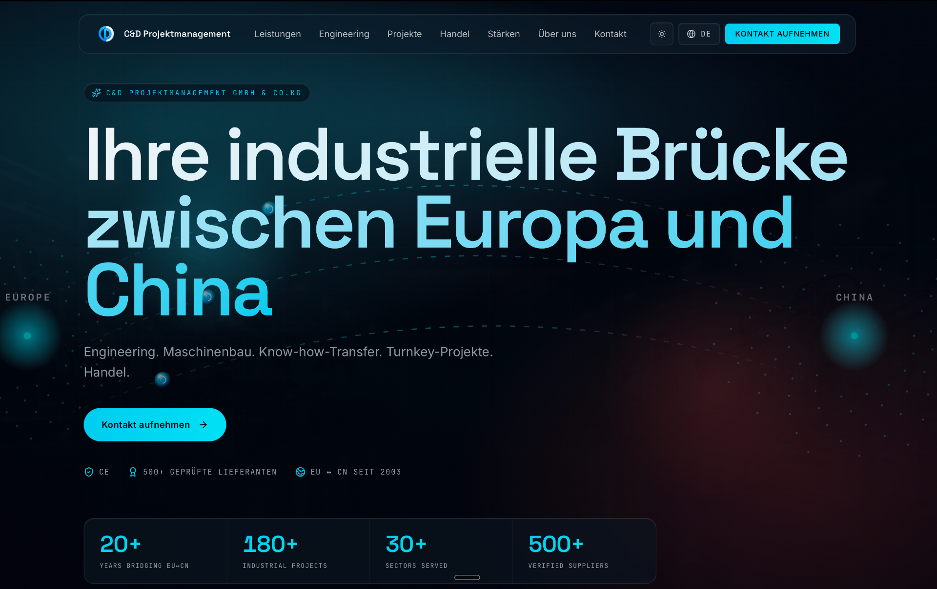 Webdesign Beispiel Bonn – C&D Projektmanagement